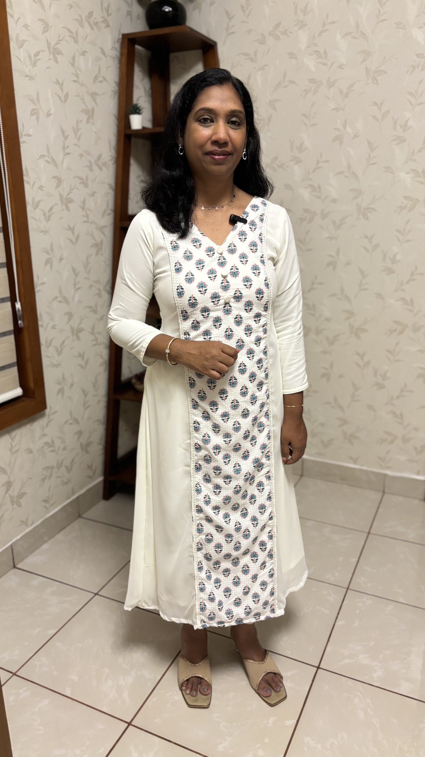 Maanvi Georgette Designer Kurti with Patch Work & Lace Detail