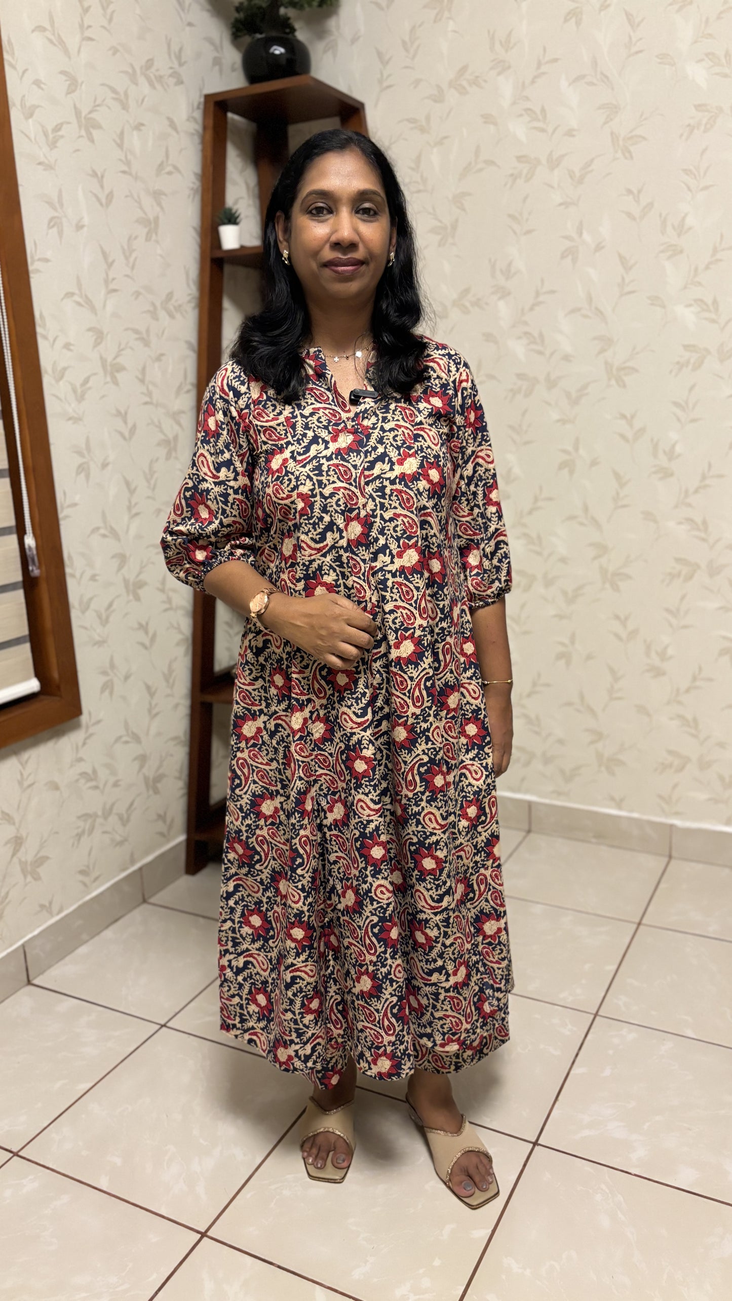 Maanvi Flared Co-ord Set with Boat V-Neck & Semi Palazzo Pant | MA-2025