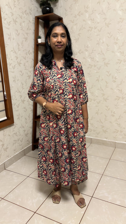 Maanvi Flared Co-ord Set with Boat V-Neck & Semi Palazzo Pant | MA-2025